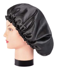 Black Satin Anti Frizz Hat