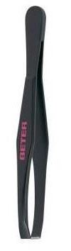 Black Straight Tip Depilatory Tweezers